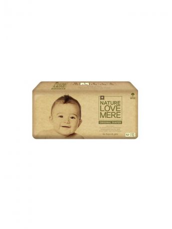 Подгузники детские Nature Love Mere Подгузники original Basic Diaper S (4-7 кг) 52 шт.