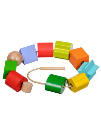 Сортеры Игрушки из дерева Развивающая игрушка бусы "Геометрия"