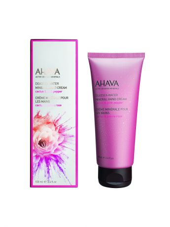 Кремы AHAVA Deadsea Water Минеральный крем для рук кактус и розовый перец 100 мл