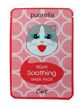Тканевые маски и патчи Puorella Успокаивающая маска для лица - Кошка