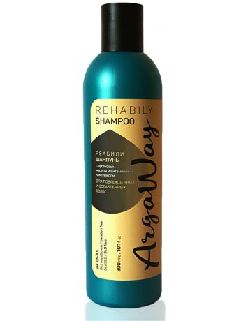 Шампуни ARGAWAY Реабили-шампунь с аргановым маслом  и витаминным комплексом  для поврежденных и ослабленных волос