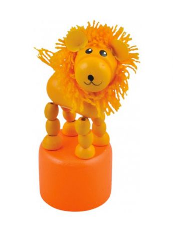 Фигурки-игрушки Игрушки из дерева Развивающая игрушка дергунчик лев