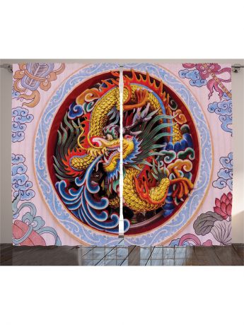 Фотошторы Magic Lady Комплект фотоштор "Китайский дракон", 290*265 см