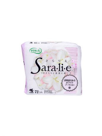 Прокладки гигиенические KOBAYASHI Saralie Ежедневные гигиенические прокладки с ароматом белых цветов 72 шт