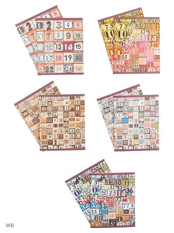 Тетради Канц-Эксмо Комплект тетрадей 48 листов, 10 штук, 5 дизайнов. Магия чисел
