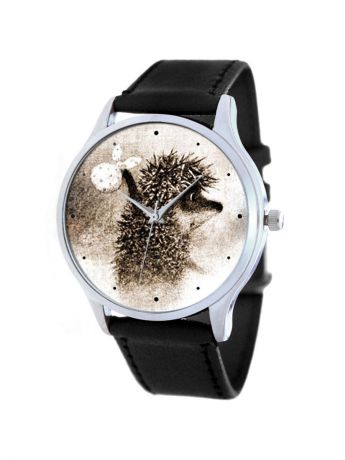 Часы наручные Tina Bolotina Дизайнерские часы Ежик в тумане Сепия