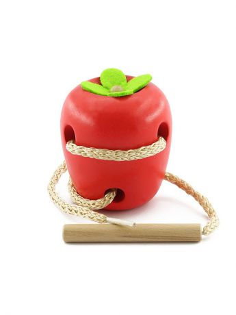 Головоломки Игрушки из дерева Деревянная игрушка шнуровка яблоко