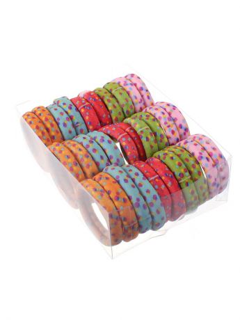 Резинки Радужки Резинки для волос в коробочке разноцветные пастельные в крапинку, набор 30 шт