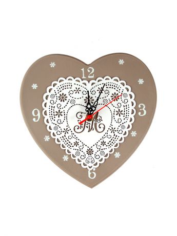 Часы настенные Русские подарки Часы настенные "Кружевное сердце" 30 см