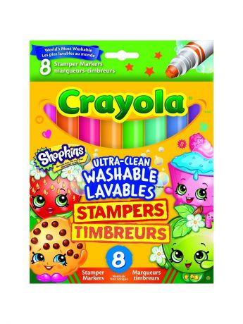 Фломастеры Crayola Фломастеры штампики Шопкинс 8 штук