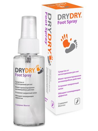 Дезодоранты DRY DRY Антиперспирант Средство от потоотделения Dry Dry Foot Spray Драй Драй Фут Спрей, спрей, 100мл