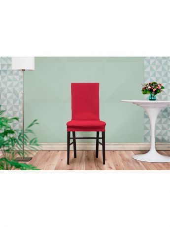 Чехлы для мебели Еврочехол Еврочехол со спинкой 40см. 2 шт. на стул "Рустика" Бордовый
