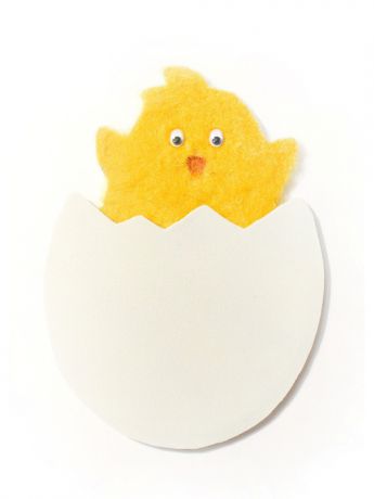 Наборы для поделок Санта Лючия Пушистый магнитик Цыплёнок в яйце