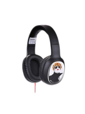 Аудио наушники Hoco Наушники HOCO W1 Headphone Cool Gril Black