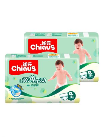 Подгузники детские Chiaus Подгузники Chiaus "Полная защита" размер XL (13-18 кг) 32 шт (2 упак. по 16 шт)
