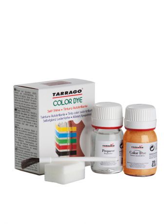 Краски для обуви Tarrago Краситель+очиститель COLOR DYE, стекло TDC01, 2х25мл. (МЕДНЫЙ металлик)