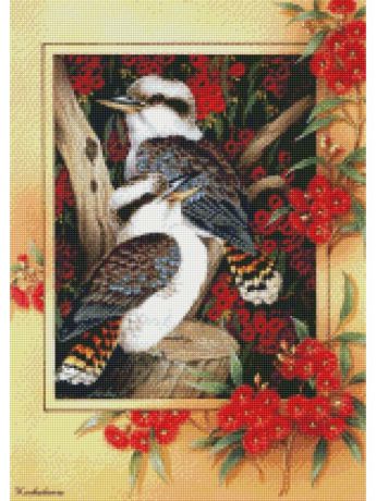 Наборы для поделок Цветной Алмазная мозаика Птицы в рябине