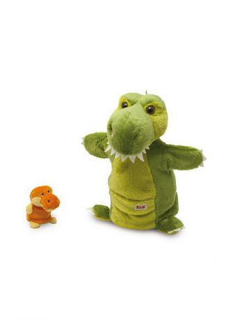 Мягкие игрушки TRUDI Мягкая игрушка на руку Динозавр с динозавриком, 28 см.