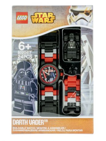 Часы наручные Lego. Часы наручные аналоговые LEGO Star Wars с минифигурой Darth Vader на ремешке