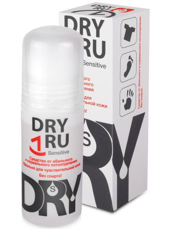 Дезодоранты DRY RU Средство от обильного и нормального потоотделения DRY RU Sensitive ДРАЙ РУ Сенситив, Roll-on