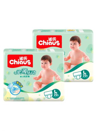 Подгузники детские Chiaus Подгузники Chiaus "Полная защита" размер L (9-13 кг) 40 шт (2 упак. по 20 шт)