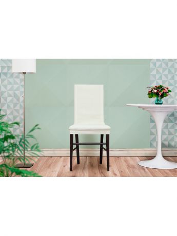 Чехлы для мебели Еврочехол Еврочехол со спинкой 40см. 2 шт. на стул "Рустика" Белый