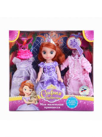 Куклы Карапуз Кукла Карапуз "Disney принцесса София" 15см озвуч., с набором одежды.