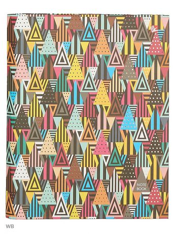 Тетради Канц-Эксмо Тетрадь на кольцах 120 листов.Разноцветные треугольники (орнамент)