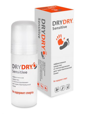 Дезодоранты DRY DRY Средство от обильного потовыделения Dry Dry Sensitive Драй Драй Сенситив, Roll-on, 50 мл