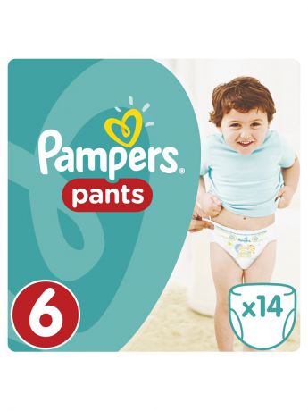 Подгузники детские Pampers Трусики Pampers Pants 16кг+, размер 6, 14 шт.