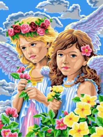 Наборы для рисования Цветной Картины По Номерам Девочки-Ангелы