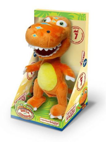 Мягкие игрушки 1Toy Поезд Динозавров мягк.Бадди,18см,7 звуков