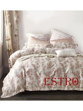 Постельное белье ESTRO Комплект постельного белья семейный, мако-сатин, SIMONA