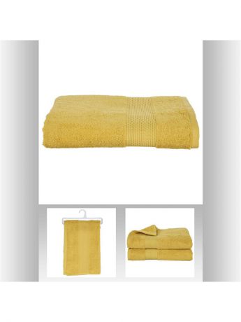 Полотенца банные JJA Полотенце махровое для ванных комнат, плотность 520 г/кв.см