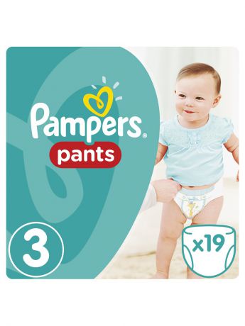 Подгузники детские Pampers Трусики Pampers Pants 6-11кг, размер 3, 19 шт.