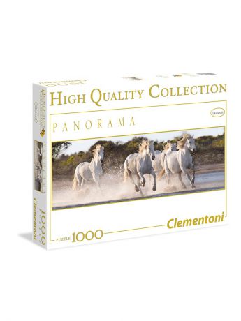 Пазлы Clementoni Пазл Панорама. Белые лошади. 1000 элементов.