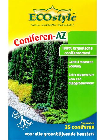 Удобрения ECOstyle Натуральное органическое удобрение "Coniferen-AZ" для хвойных растений, 1кг на 10 кв. м