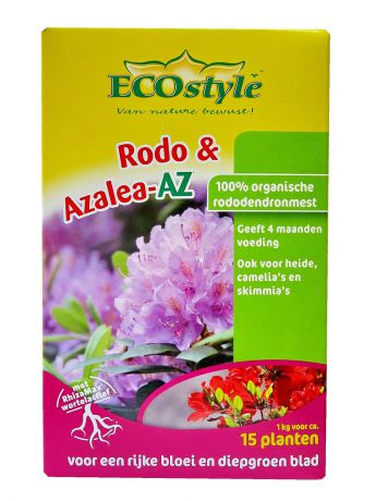 Удобрения ECOstyle Натуральное органическое удобрение "Rododendron-AZ" для кислопочвенных растений, 1кг на 10 кв. м