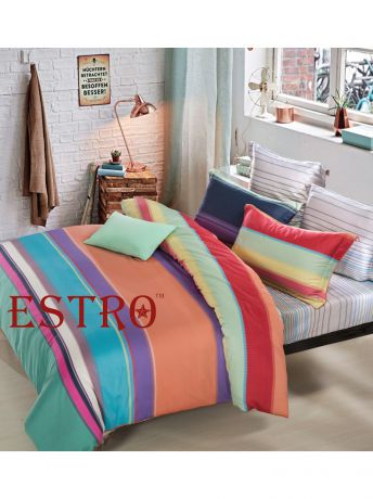 Постельное белье ESTRO Комплект постельного белья семейный, мако-сатин, ARCOBALENO