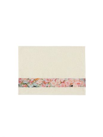 Полотенца банные Aquarelle Полотенце банное AQUARELLE, размер 70*140см, серия-Фотобордюр цветы 4, ваниль