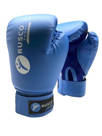 Перчатки боксерские Rusco Боксерские перчатки 10 oz, к/з, синие