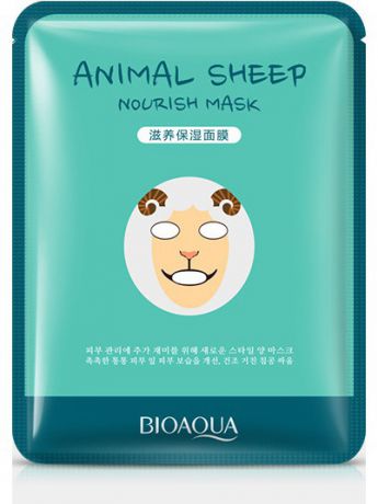 Тканевые маски и патчи Bioaqua Осветляющая тканевая маска для лица Animal Face Sheep