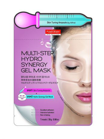 Косметические маски Purederm Многоступенчатая система ухода  Ампула для подготовки кожи, Гидрогелевая маска с эффектом синергии