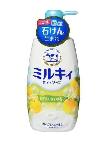 Жидкое мыло COW Молочное мыло для тела с аминокислотами шёлка и ароматом свежести  MILKY BODY SOAP 550 мл.