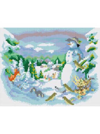 Наборы для поделок Цветной Алмазная мозаика Друзья снеговика