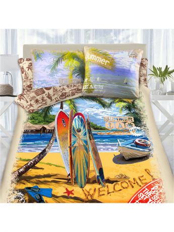 Постельное белье Mona Liza Комплект постельного белья Евро MONA LIZA&SergLook Surf