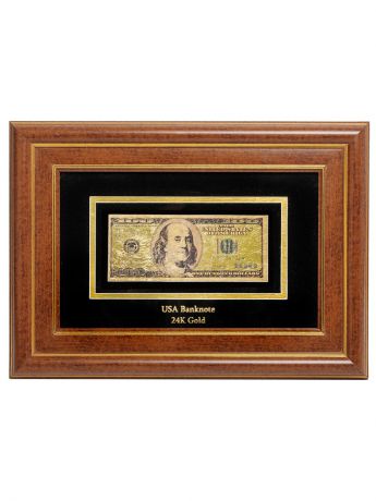 Декорации настенные Gold Leaf Панно ''Банкнота 100 USD (доллар) США''