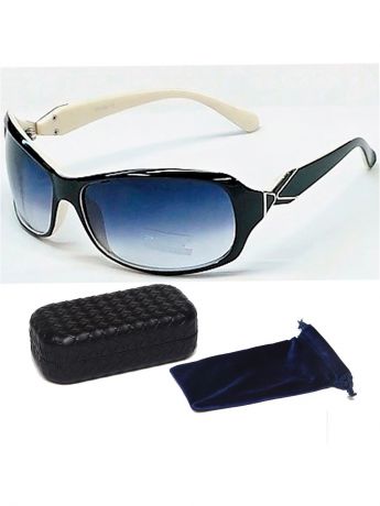 Солнцезащитные очки Prius Очки солнцезащитные 6238 , цвет - черный + чехол + футляр