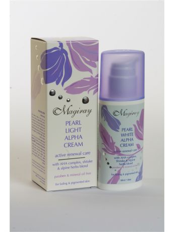 Кремы Magiray Cosmetics Отбеливающий крем для всех типов кожи Pearl white alpha cream