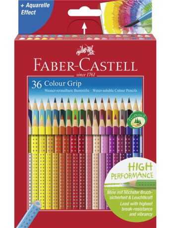 Карандаши Faber-Castell Цветные карандаши GRIP 2001, в подарочной картонной коробке, 36 шт., 2 слоя по 18 карандашей